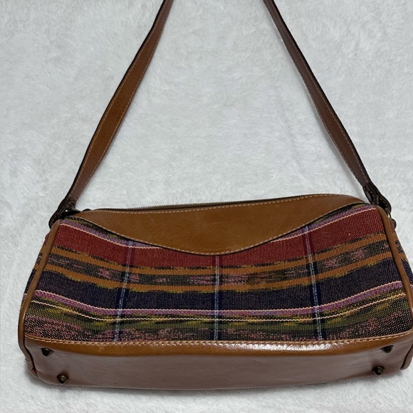 Antigua Pro Cuero Guatemala Woven Tapestry & Leather Handbag - Picture 2 of 11